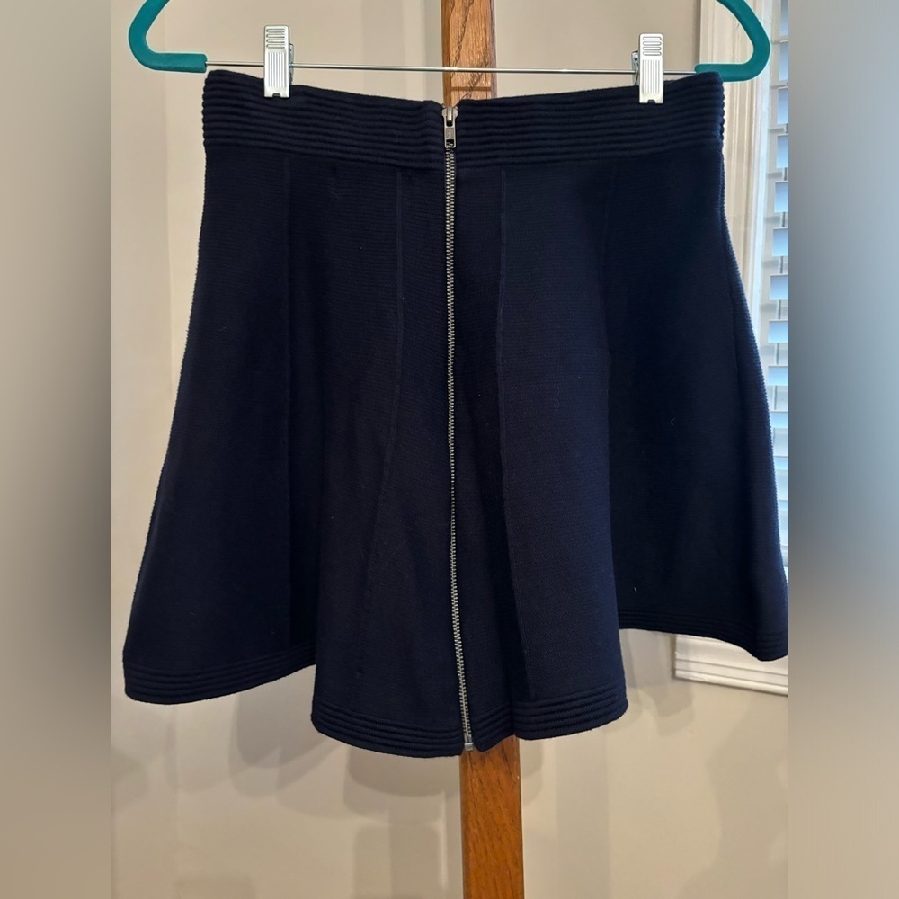 Cynthia Rowley Medium Navy Blue Full Zipper Skirt